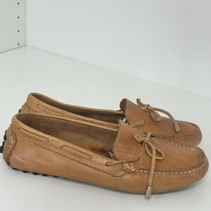 Mercanti Fiorentini Tan Brown Shoes Driving Penny Loafers MF3200 Mens 9.5 B. B8‎